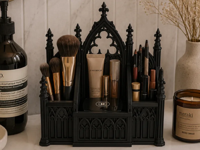 Gothic Makeup Organizer – Elegance & Luxe