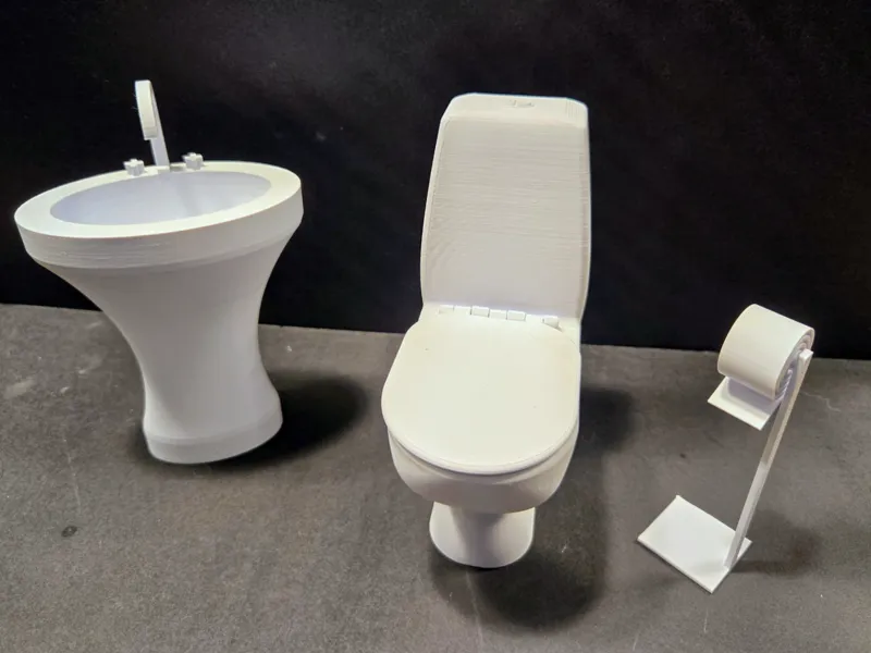 Doll Bathroom Set 1/6 Playscale