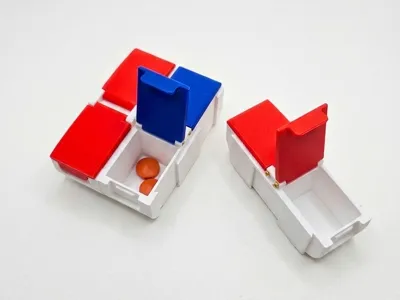 Modular Medicine Containers w/ Snap Lids