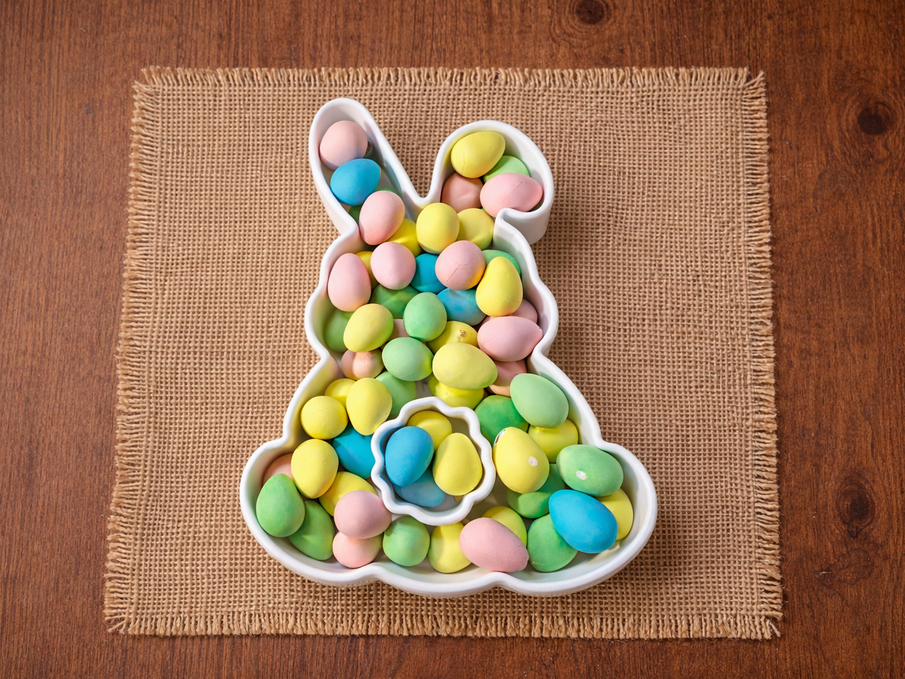 Bunny Easter Candy Bowl or Food Tray