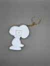 Black and white dog fidget cliker keychain base