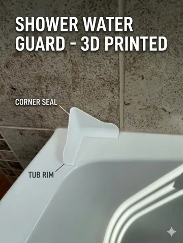 Letrero o emblema decorativo: Tub Corner Water Guard — vista de referencia 2