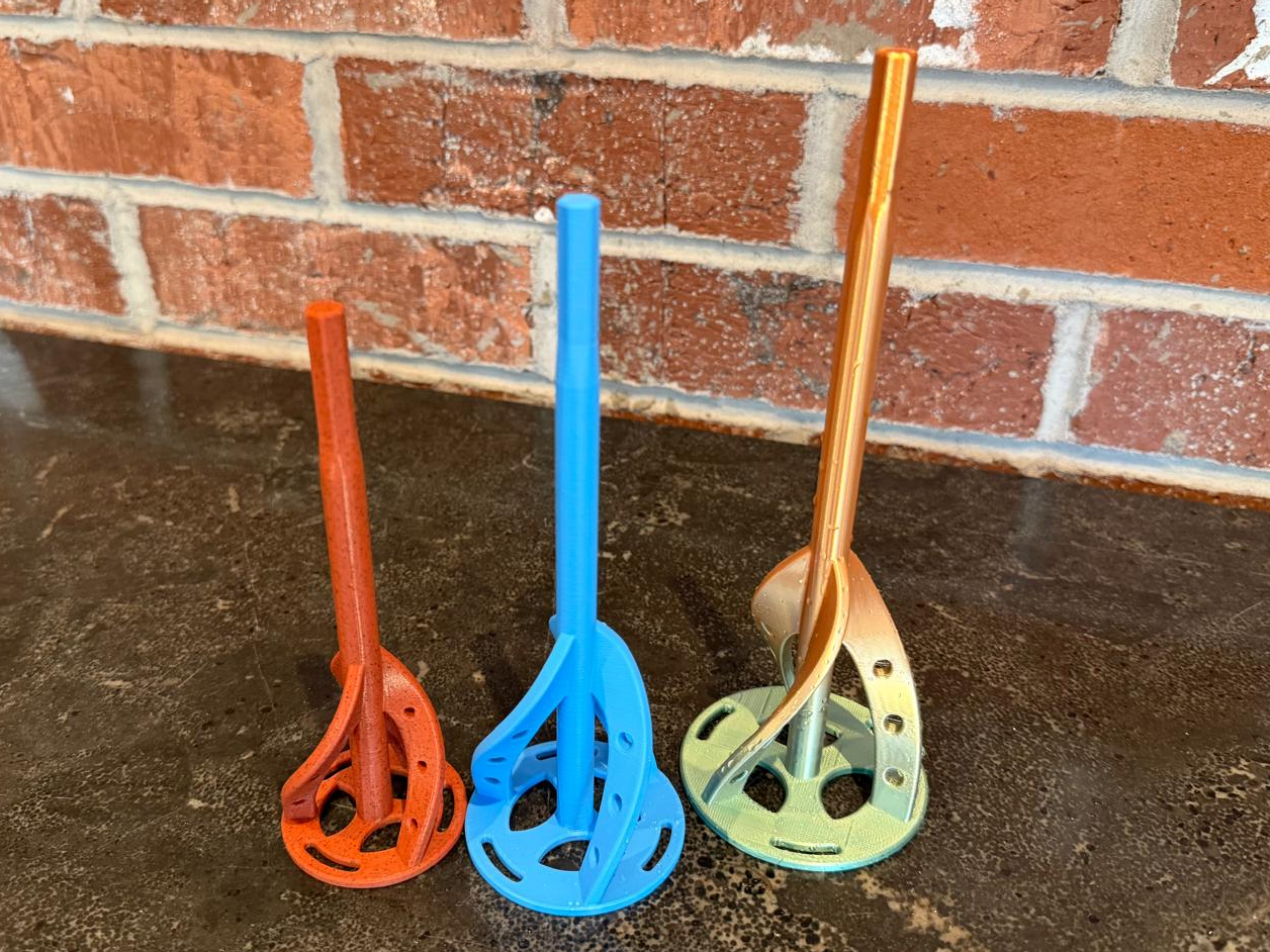 X3 3D Printable Liquid Mixing Whisks (Set of 3)