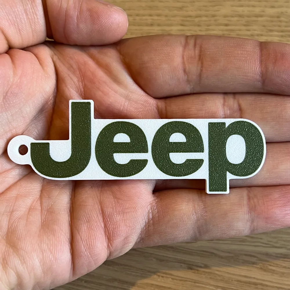 Jeep logo and wordmark keychain - Portachiavi logo e scritta Jeep by