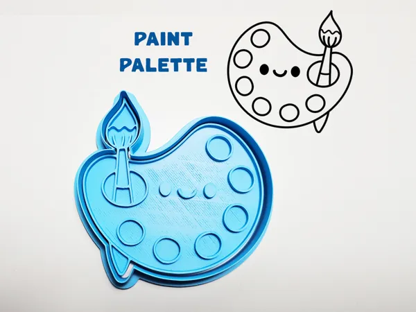 Emporte-pièce et tampon palette de peintre