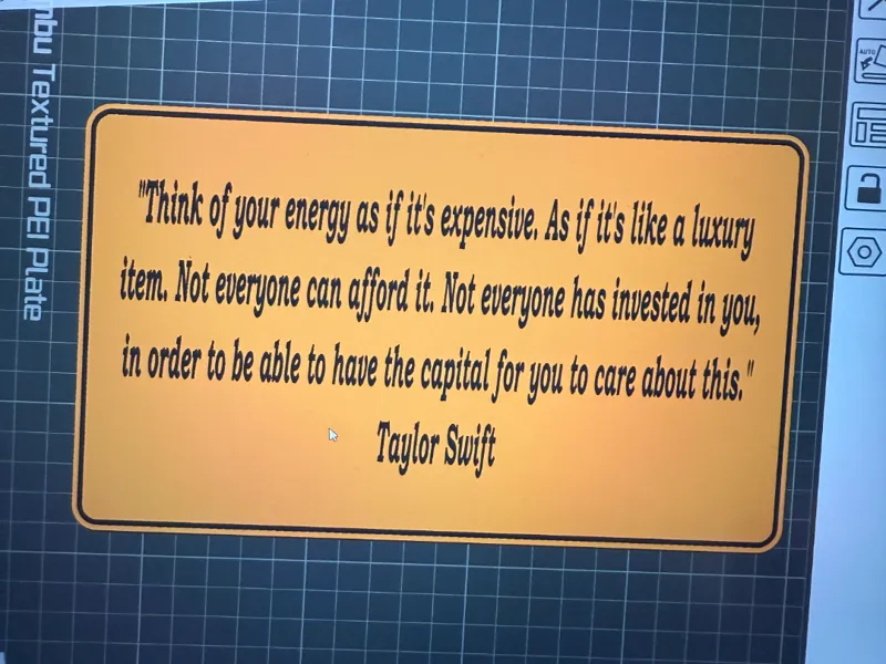 Taylor Swift Showgirl Quote sign