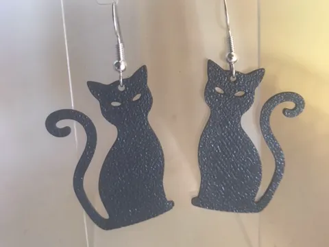 Black Cat Earrings