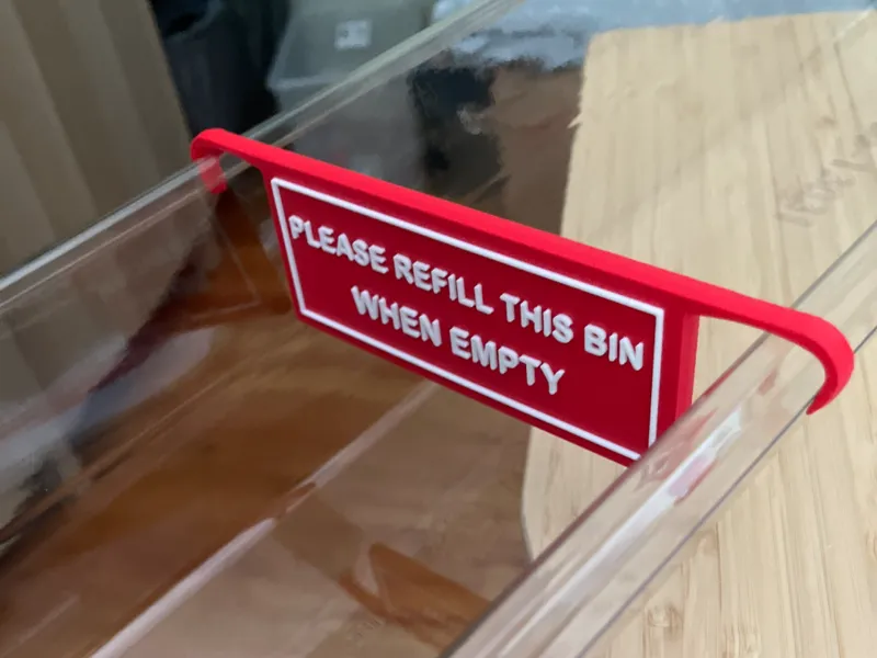 Sign for Omnicell Sliding Bin