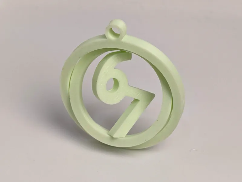 67 gyro fidget pendant