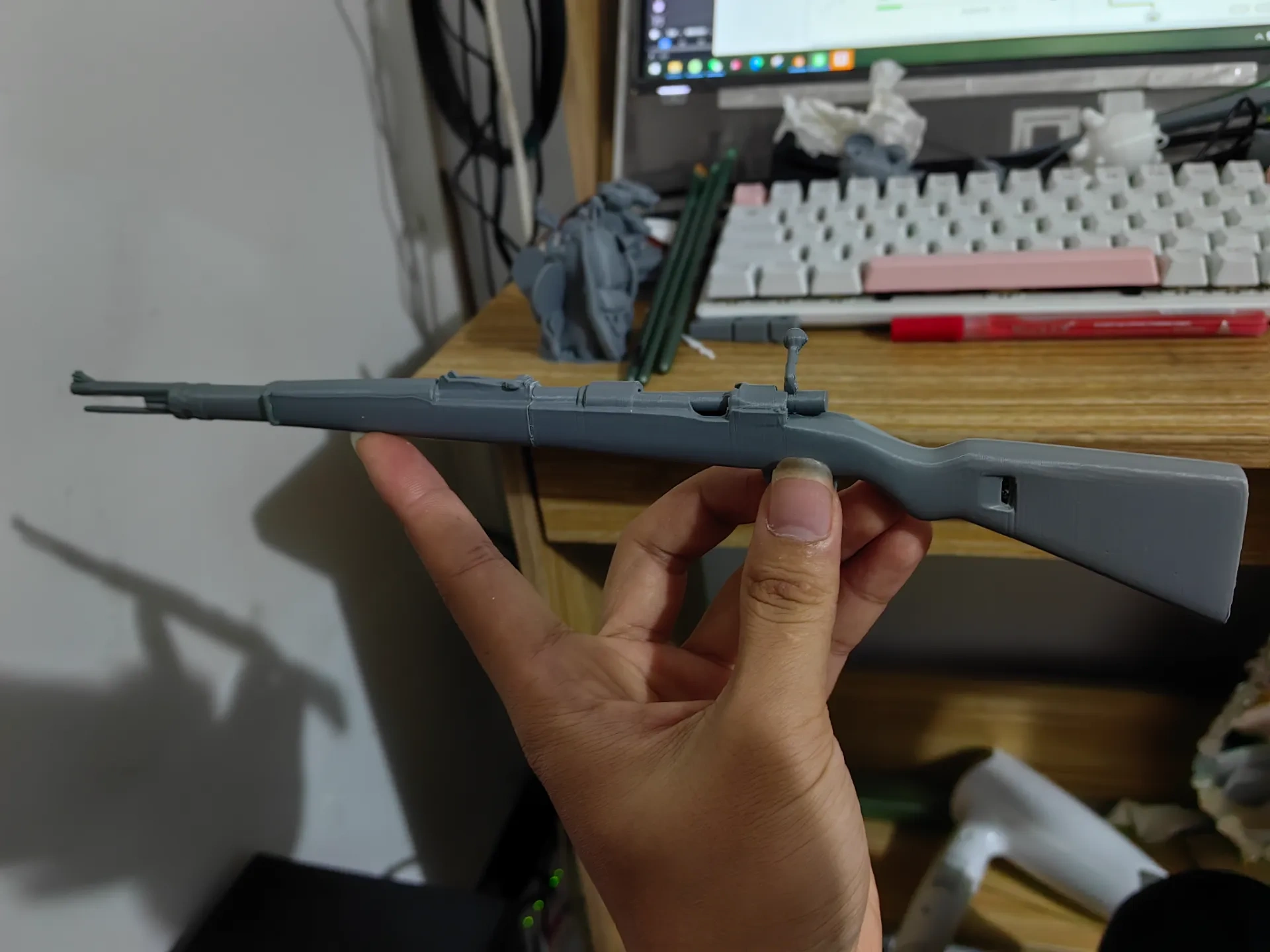 Miniatura 2 do modelo 3D Kar98k狙击步枪，吃鸡热门武器，可装填子弹