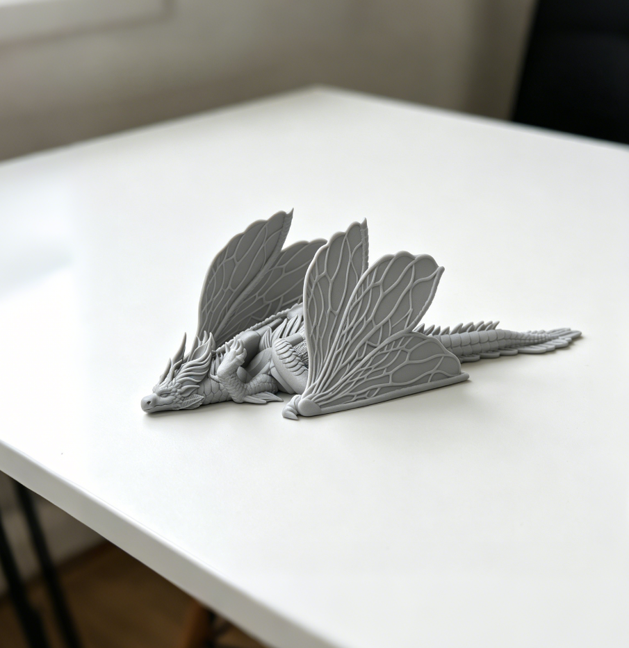Miniatura 5 do modelo 3D 羽翼飞龙，翅膀一体打印，无需支撑