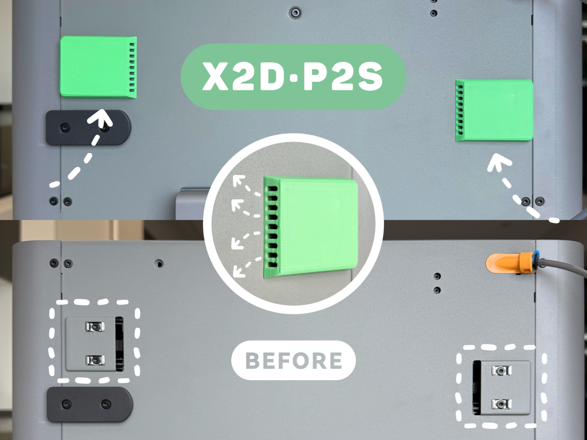 X2D/P2S Belt Dust Cover