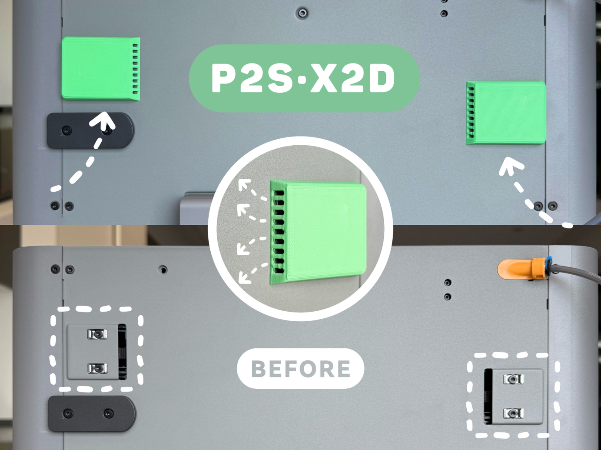 P2S/X2D Belt Dust Cover