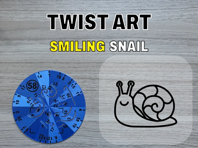Twist Art 58 Snail - Rotary Drawing Stencil