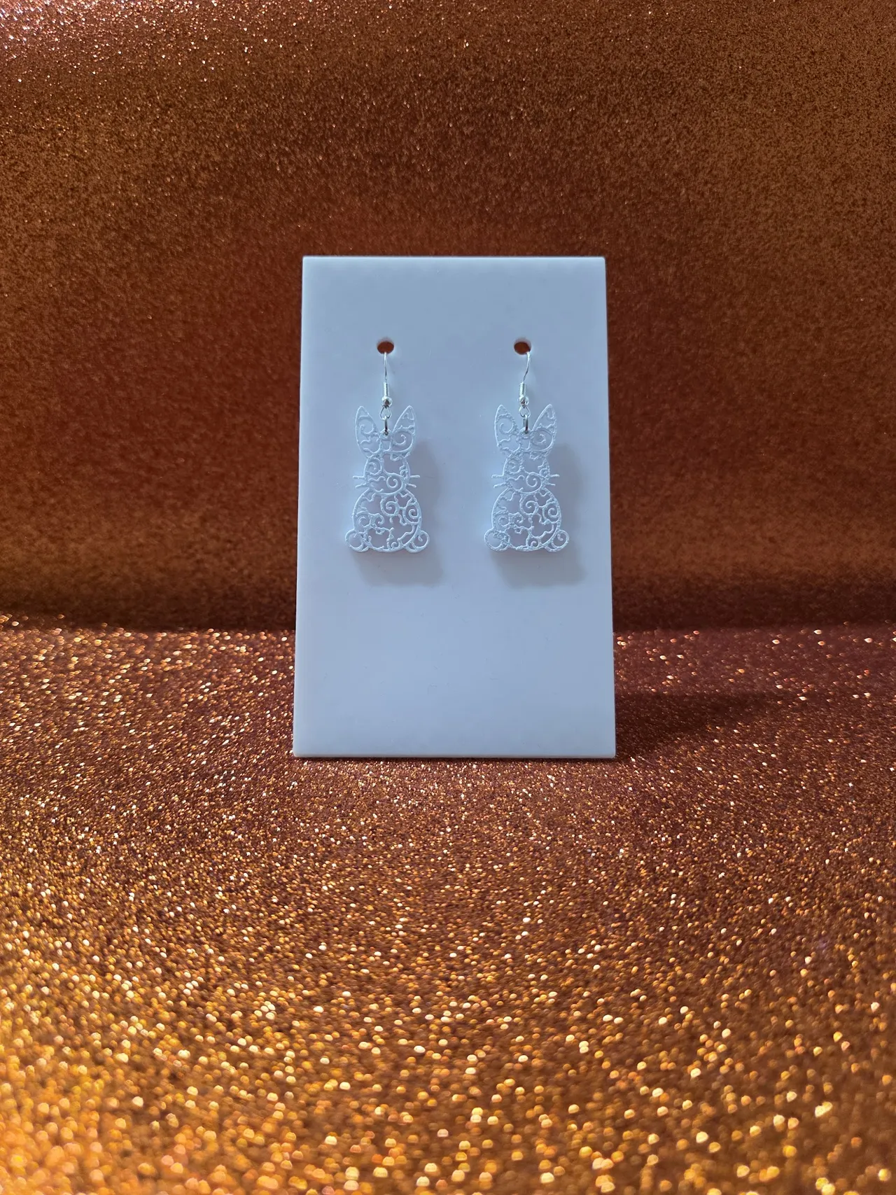 Mickey bunny earrings view 2