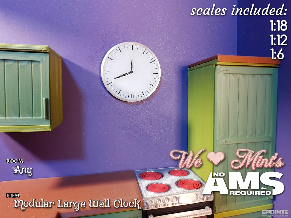 Dollhouse - Modular Large Wall Clock (Wallhanged) - Free 3D Print Model ...