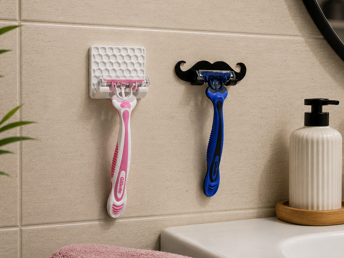 Modern Razor Holder- minimal patterns - no support