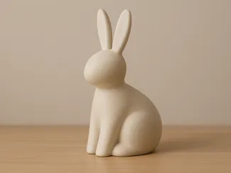 Minimalist Bunny – Modern Deco Sculpture