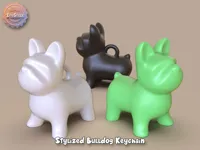 Porte-clés bouledogue stylisé — photo 1