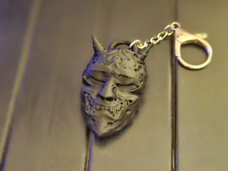 Oni Mask Keychain Charm