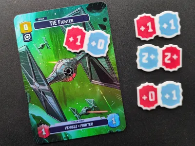 Star Wars: Unlimited two sided +X/+X tokens