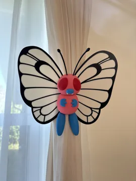 Letrero o emblema decorativo: 3D-printed Butterfree curtain hooks — vista de referencia 4