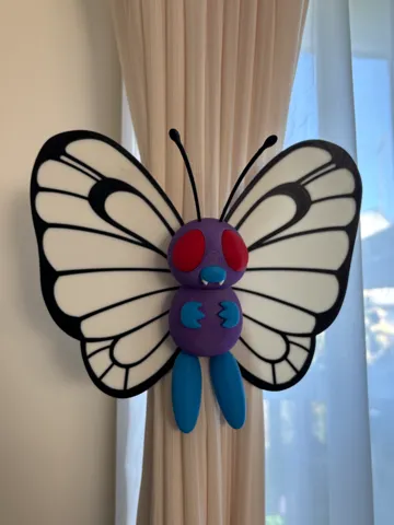 Letrero o emblema decorativo: 3D-printed Butterfree curtain hooks — vista de referencia 2