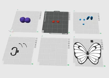 Letrero o emblema decorativo: 3D-printed Butterfree curtain hooks — vista de referencia 3