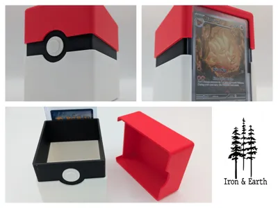 Pokemon TCG Deck Box for 3x4 Toploaders - 60 Card - Free 3D Print Model -  MakerWorld