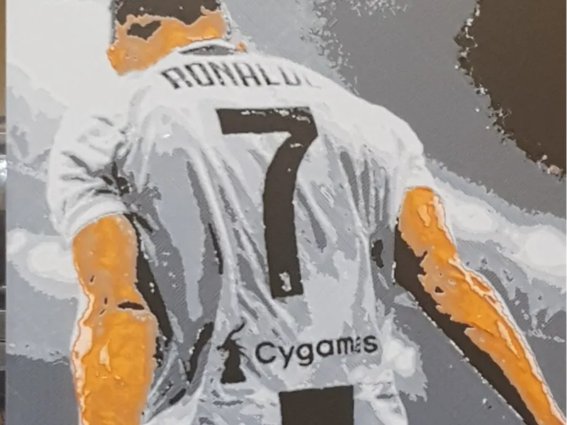 Cristiano Ronaldo che esulta hueforge 4 colori ams