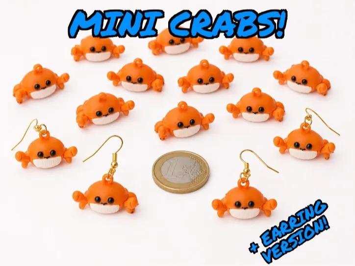 Mini Crabs! (And mini crab earring version!)