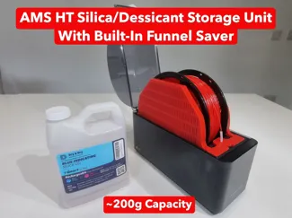 AMS HT Desiccant/Silica Storage With Funnel Saver