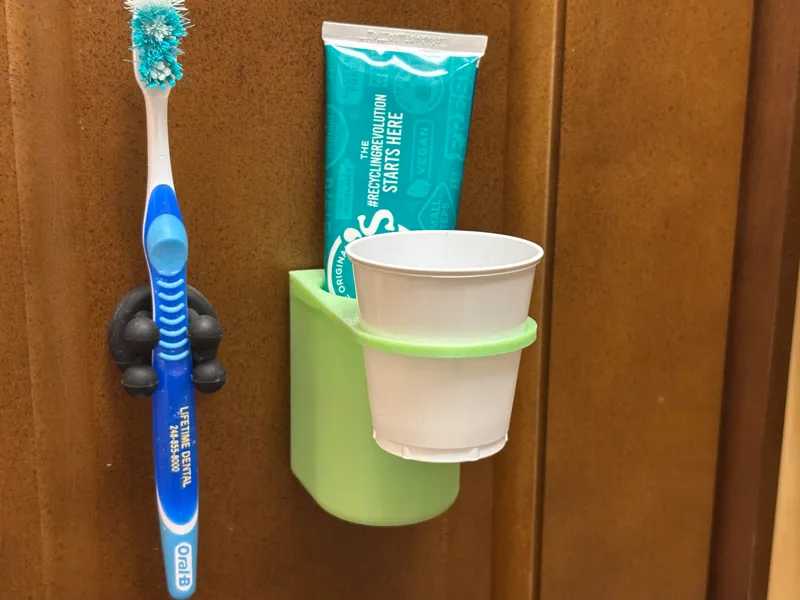 Toothpaste and Disposable Cup Wall Mount
