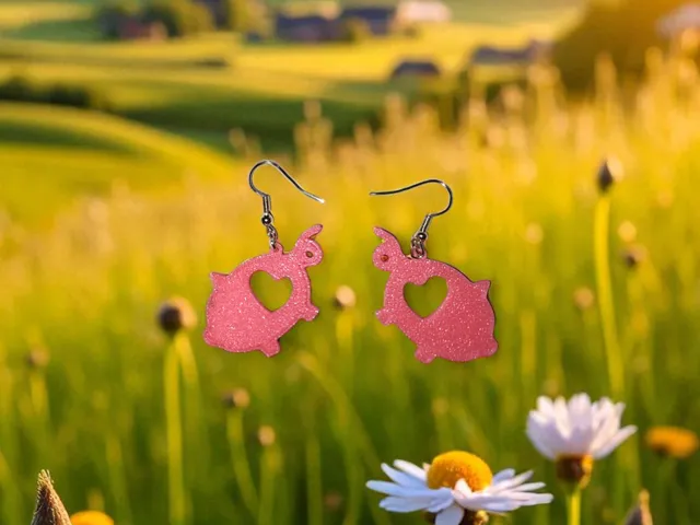 Piglet earrings