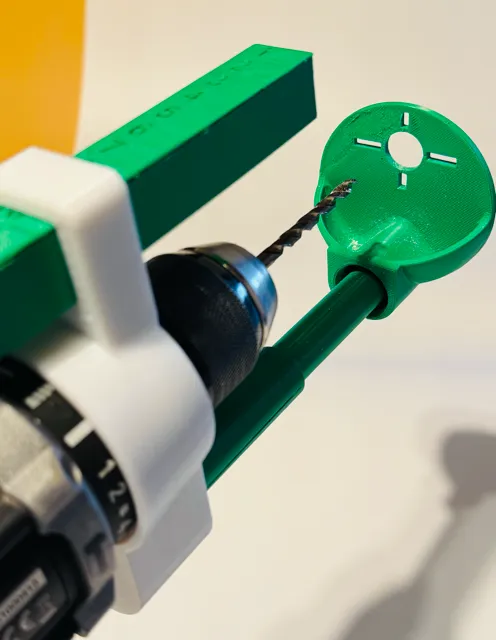 Drill guide with dust and hole depth control