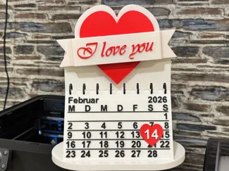 Valentinskalender mit Herz