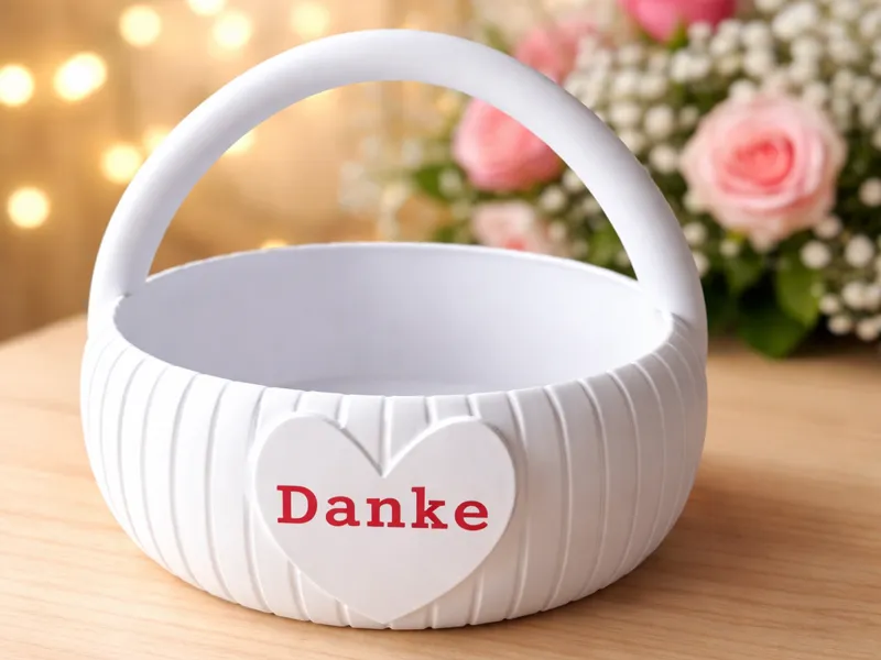 Korb mit Herz – Text personalisierbar