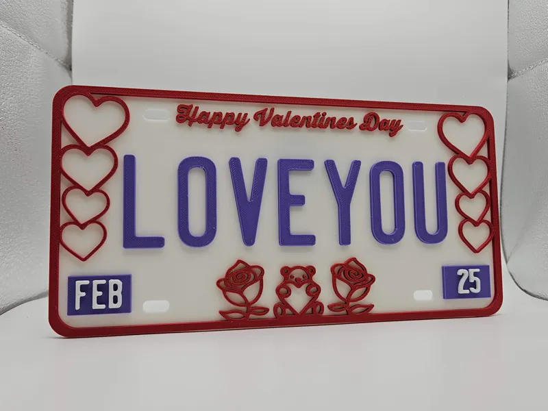 Valentines Day - License Plate