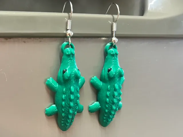 crocodile earrings
