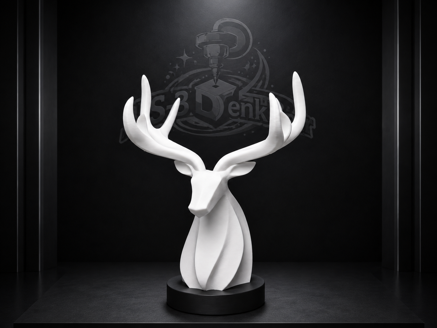 Eleganter Hirschkopf Deko – Moderne Skulptur Decor