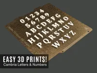 Alphabet lettres et chiffres - police Cambria — photo 1