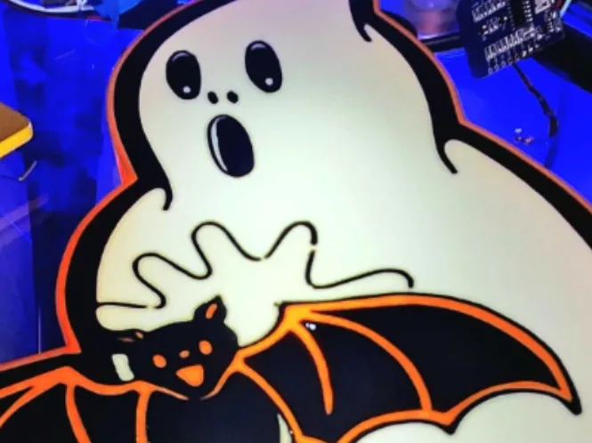 retro ghost lightbox