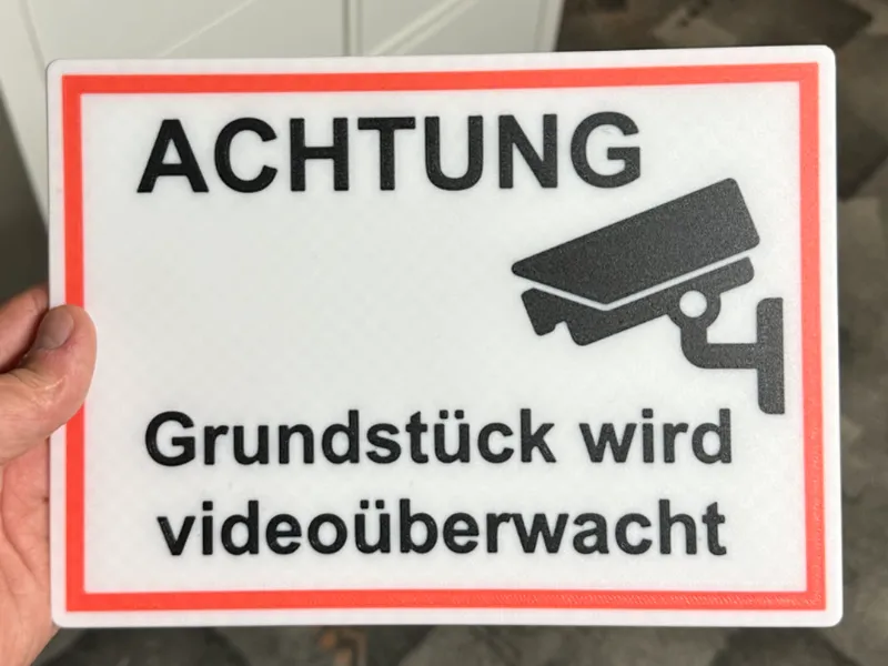 Videoüberwachung Hinweisschild