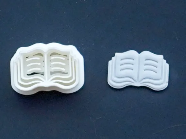 Open Book Polymer Clay Cutter Earrings Necklace