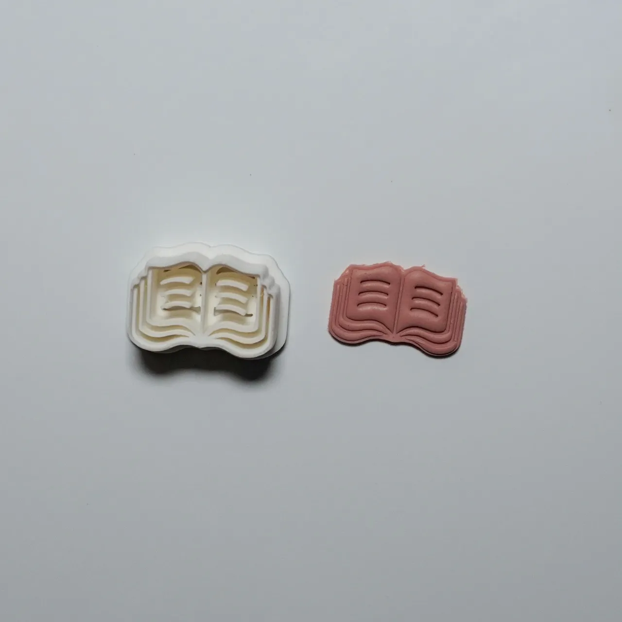 Open Book Polymer Clay Cutter Earrings Necklace view 2