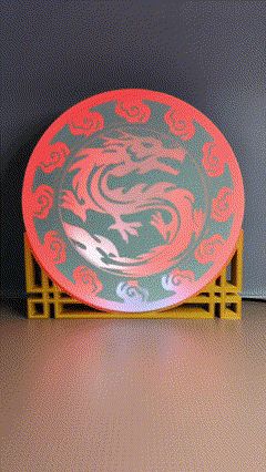 Year of the dragon themed dragon light