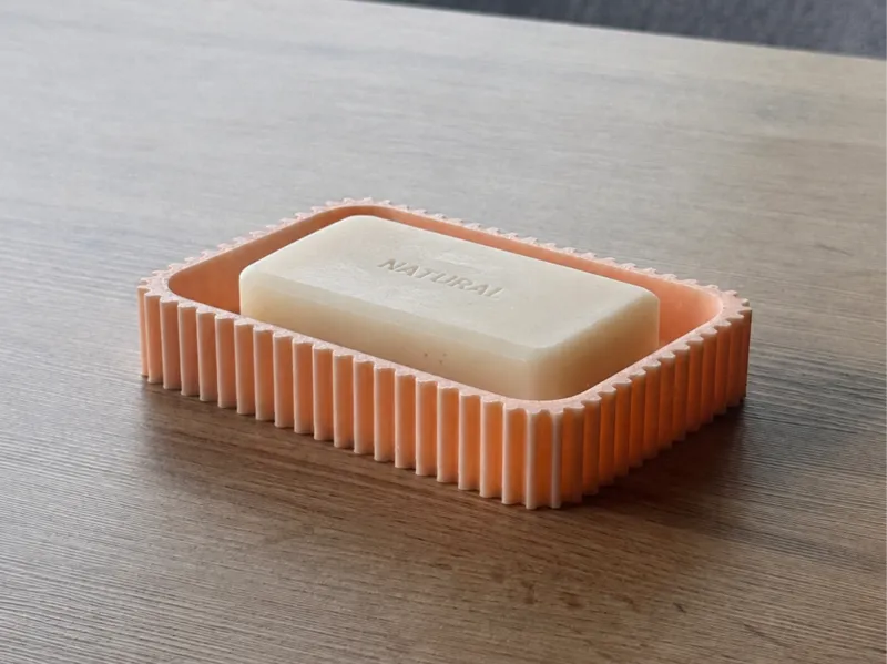 Ribbed Soap Dish – Minimal Bathroom Organizer