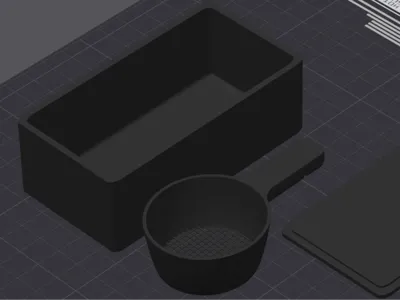 Frostfutter box with sieve and lid