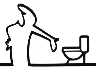 La Linea Toilette/WC Schild