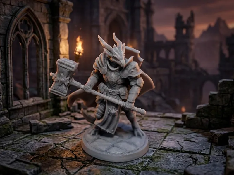 Dragonide Paladino - DnD (base28mm)